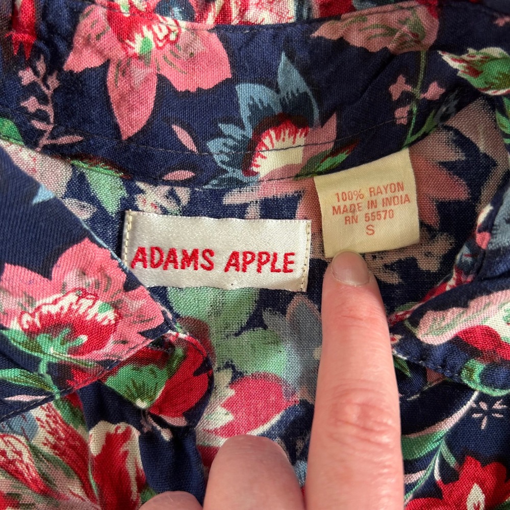 Vintage Adams Apple‎ Floral Short Sleeve Romper Women's Size Small - Picture 4 of 5